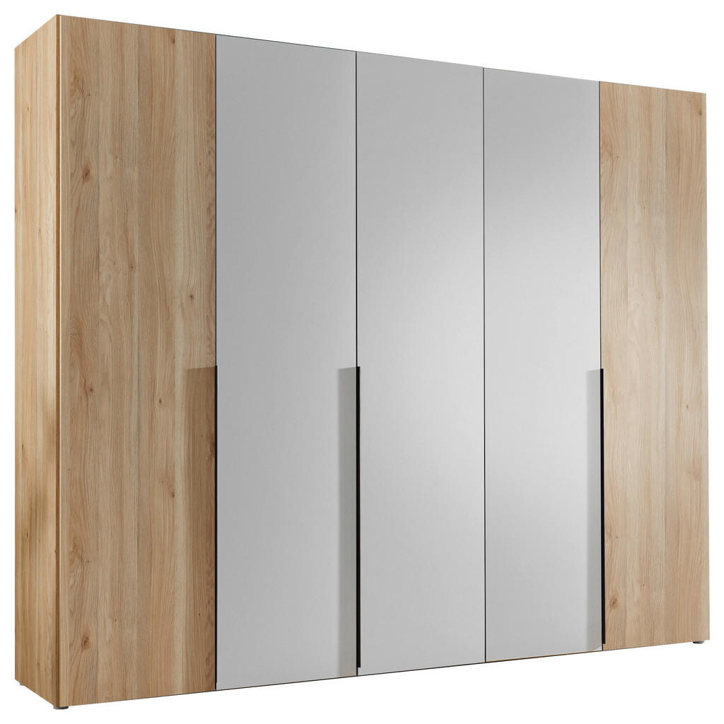 Carryhome ŠATNÍKOVÁ SKRIŇA, biela, farba duba, 249/210/53 cm
