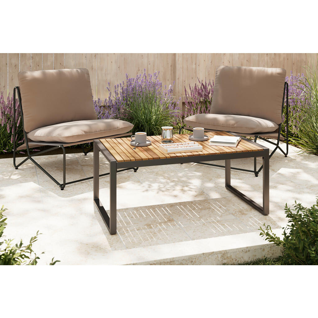 Ambia Garden STÔL NA TERASU, drevo, kov, 110/45/62 cm