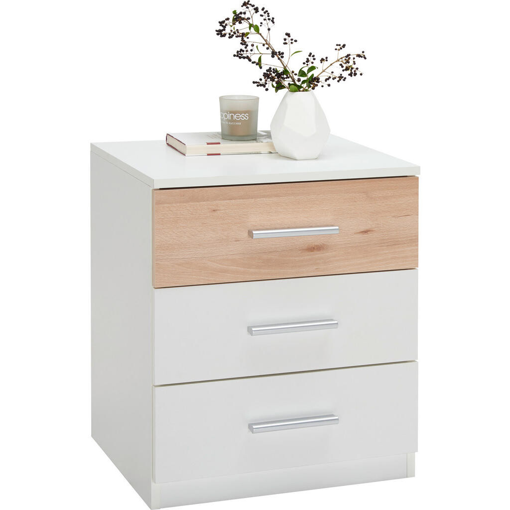 Ti'me SADA NOČNÝCH STOLÍKOV, biela, farba buka, 46/56/41 cm