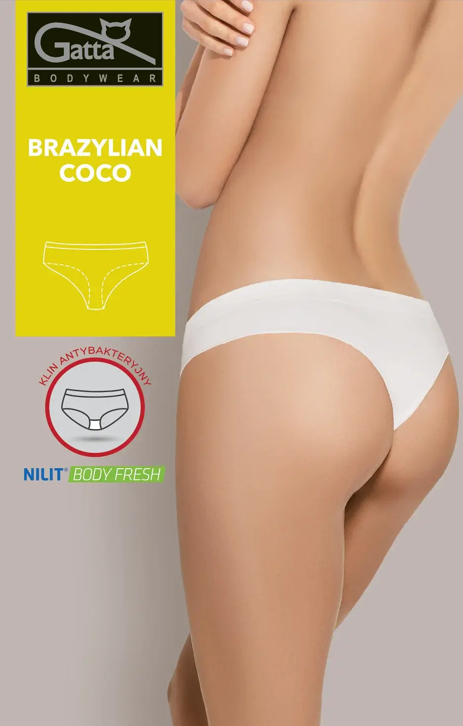 Dámske nohavičky brazilky Gatta 41606S Coco černá/černá XL