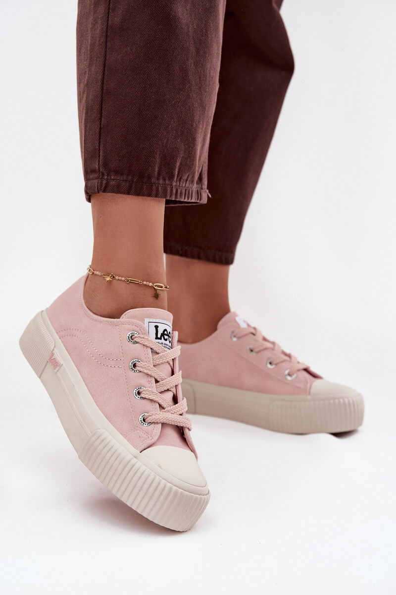 Trampki Damskie Na Platformie LEE ISLA C WOMEN LOW 50253001.78E Różowe 38