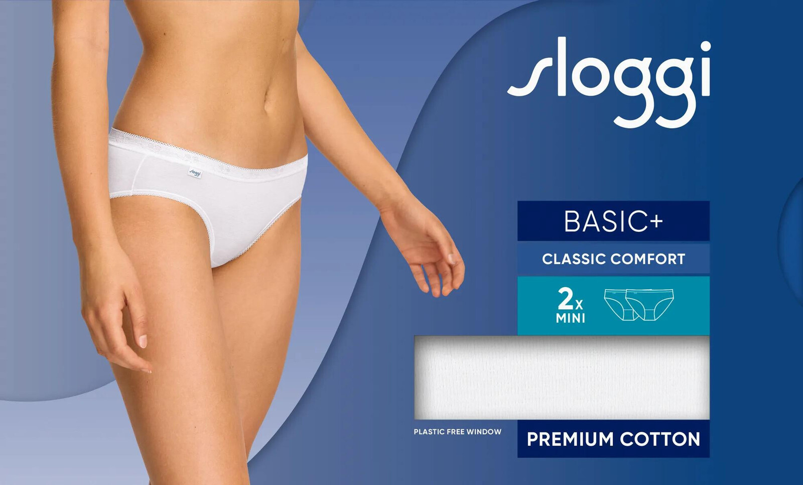 sloggi Basic+ Mini 2P - WHITE - SLOGGI WHITE - SLOGGI WHITE 46