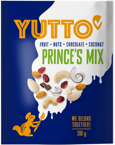 YUTTO Prince's mix – zmes orechov, čokolády a sušeného ovocia 200 g