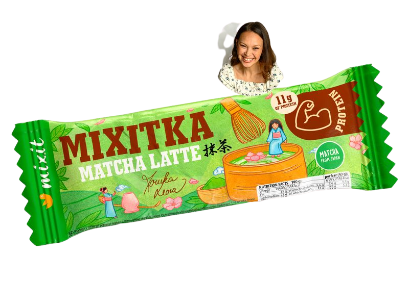 MIXIT Mixitka Moniky Leovej bez lepku: Matcha latte s prebiotikami 43 g