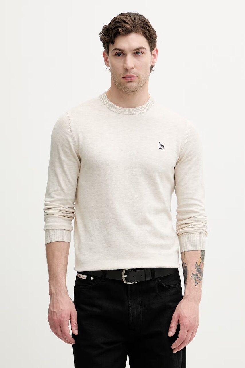 U.S. Polo Assn. sveter pánsky s bavlnou Lightweight
