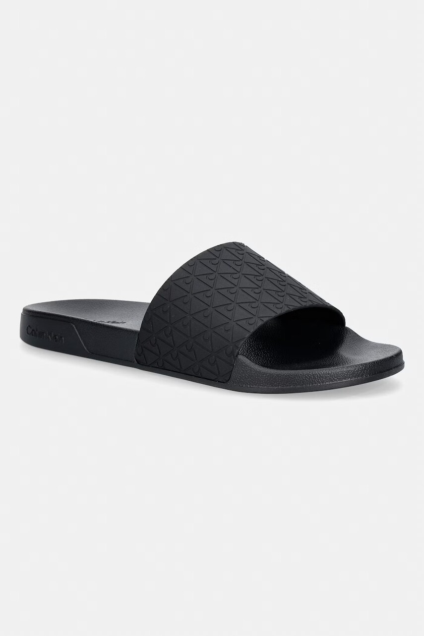 Calvin Klein šľapky s otvorenými prstami pánske ESS SLIDE PU AOP