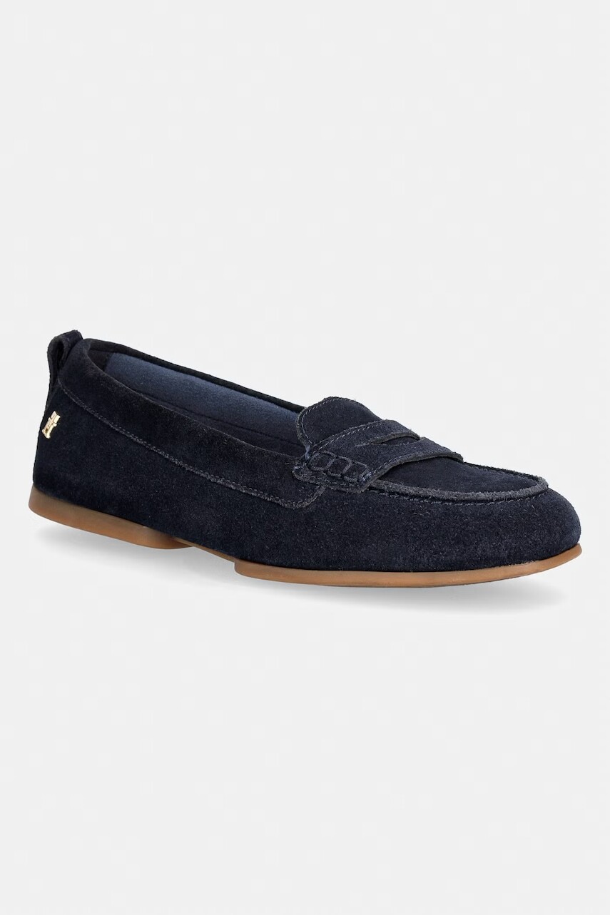 Tommy Hilfiger mokasíny dámske semišové TH FLEX SUEDE LOAFER BALLERINA