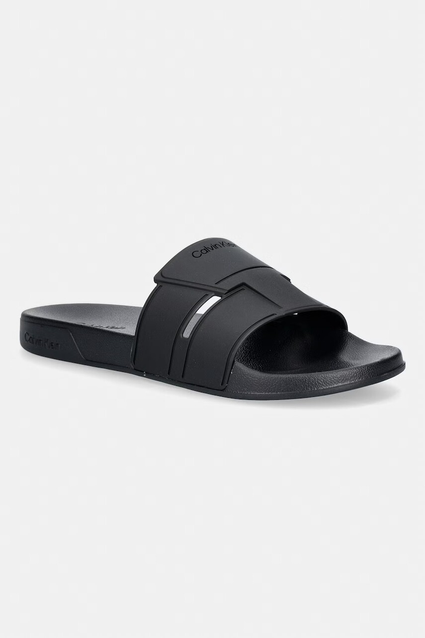 Calvin Klein šľapky s otvorenými prstami pánske ESS SLIDE DOUBLE T