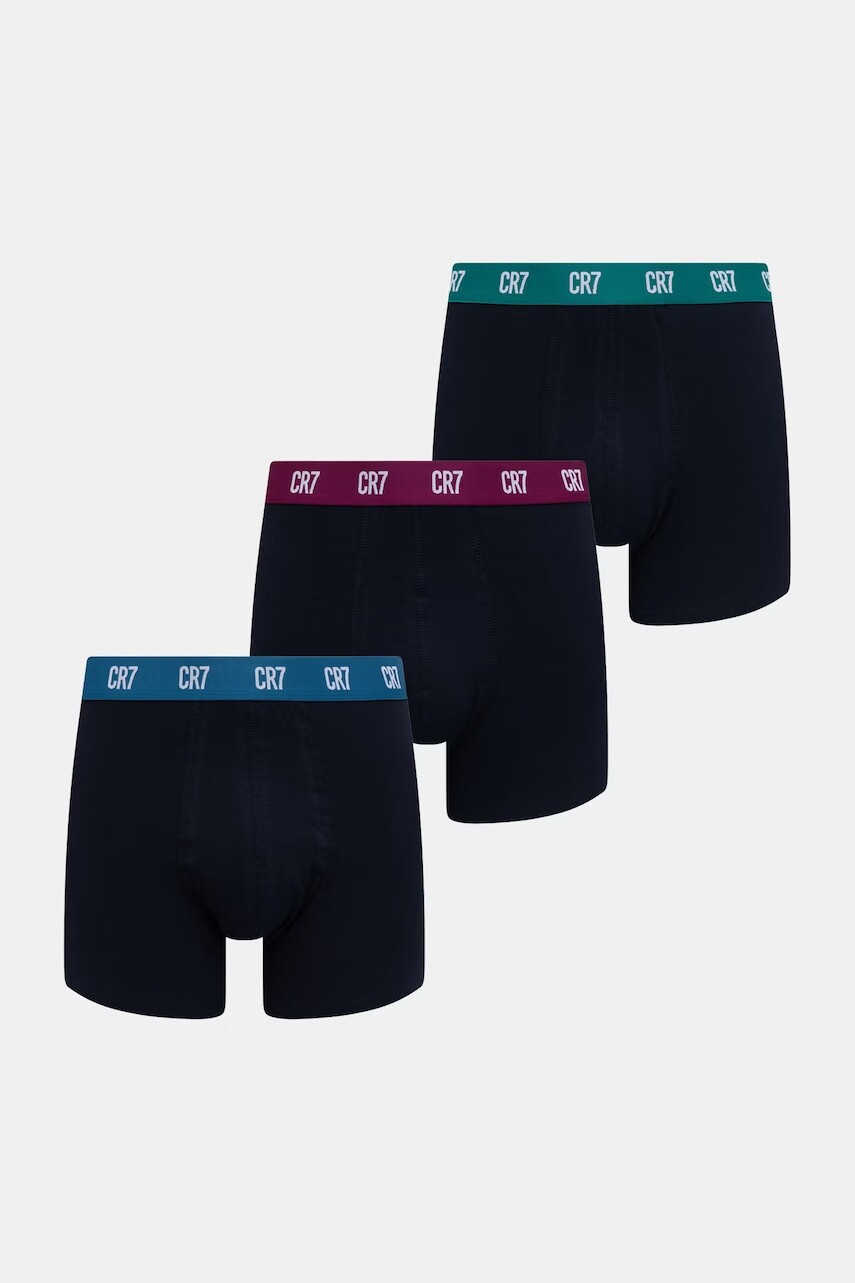 CR7 Cristiano Ronaldo priliehavé boxerky pánske bavlnené s elastanom 3-pack