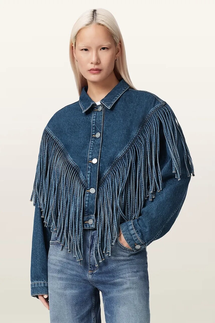 AllSaints džínsová bunda dámska rifľová MARLENE