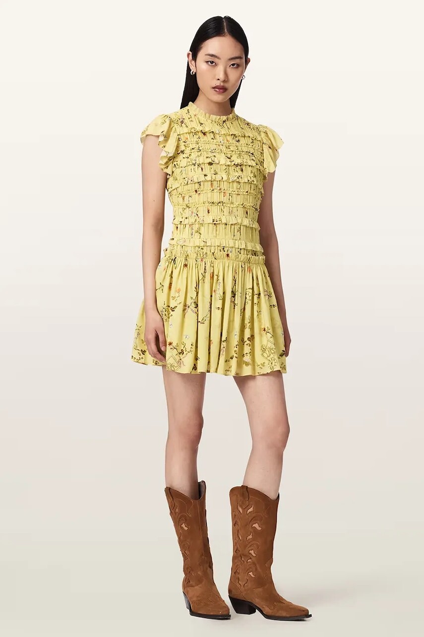 AllSaints letné šaty z modalu LAUREN