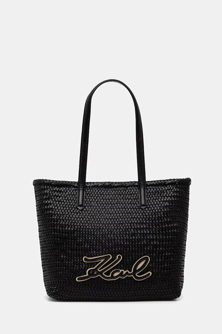 Karl Lagerfeld kabelka typu shopper dámska kožená K/SIGNATURE