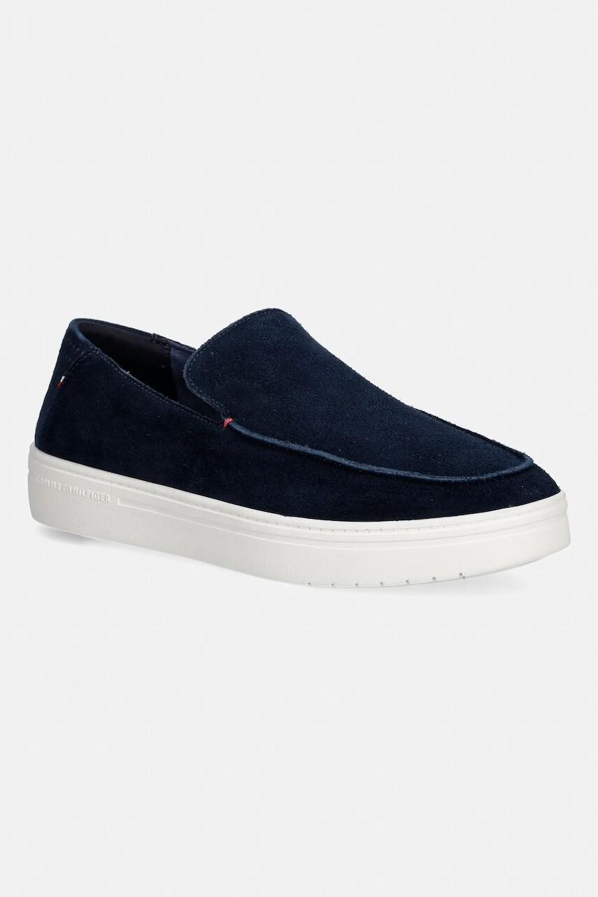 Tommy Hilfiger mokasíny pánske semišové MODERN LIGHT SUEDE LOAFER