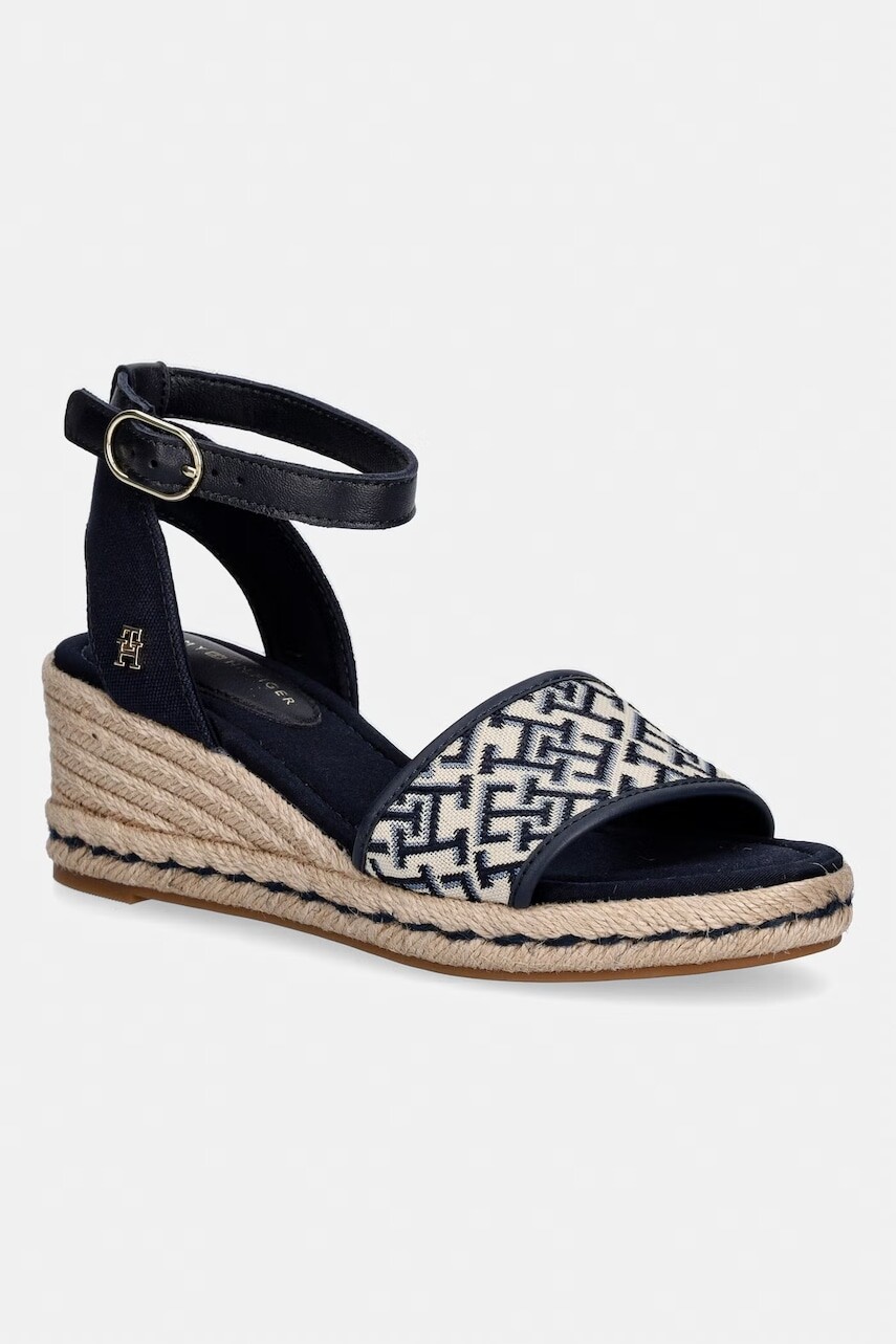 Tommy Hilfiger sandále na platforme po celej dĺžke TH MID ESPAD WEDGE JACQUARD