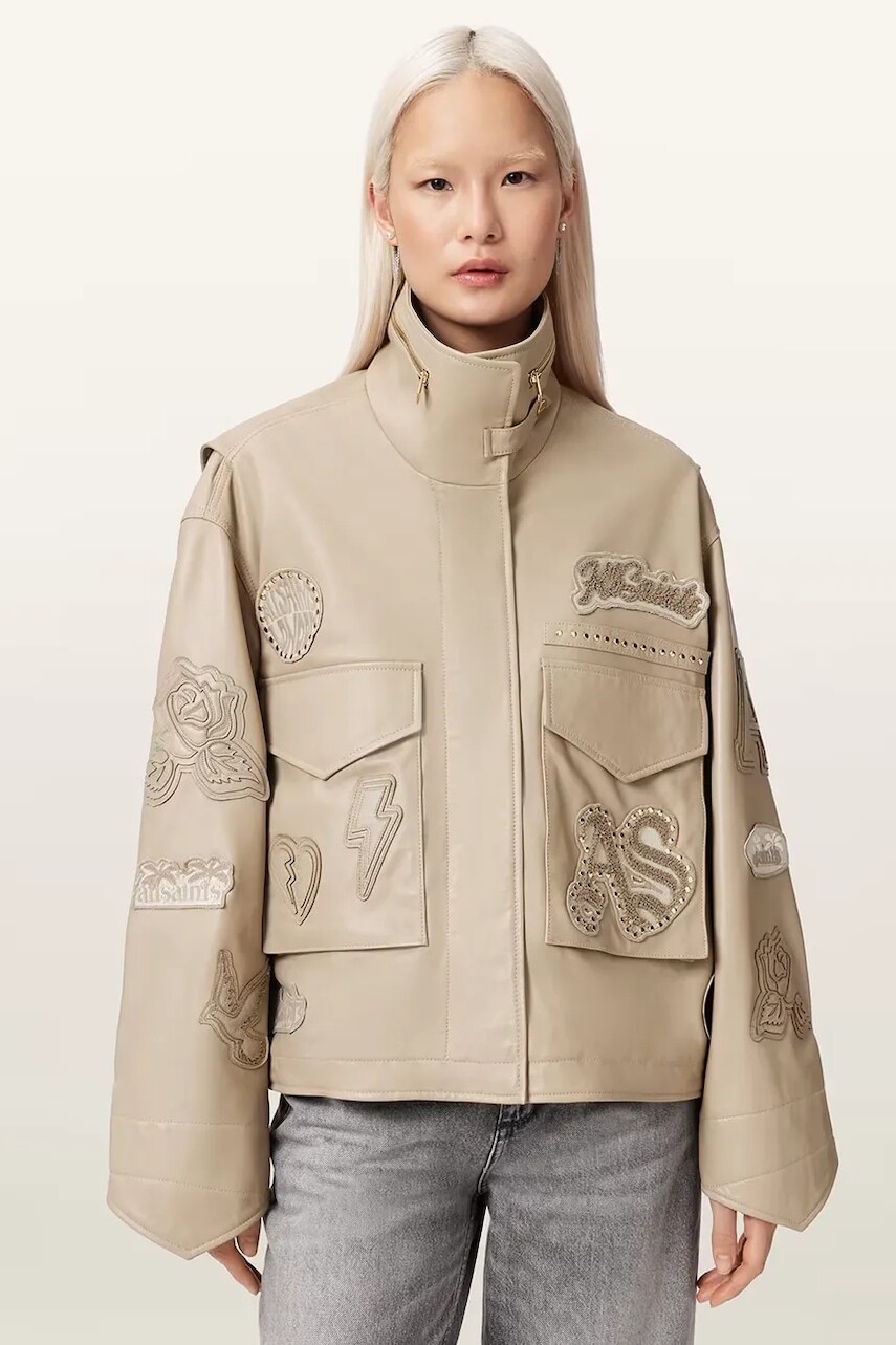 AllSaints kožená dámska kožená CLAY