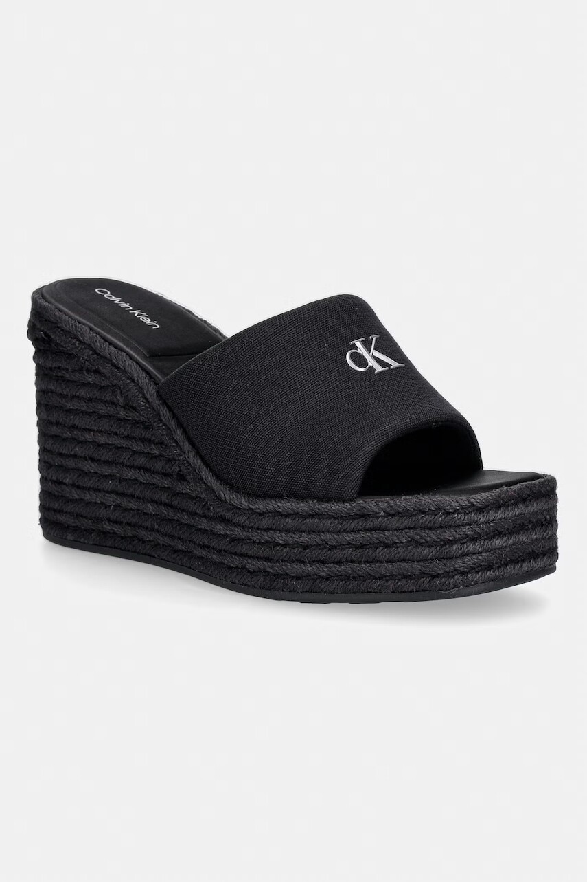 Calvin Klein šľapky dámske WEDGE ESPAD 70 CANVAS MG