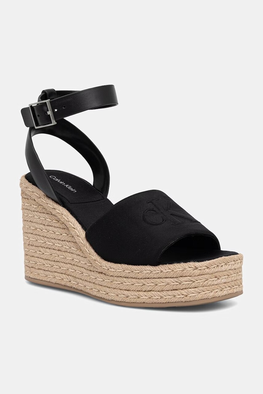 Calvin Klein sandále na platforme po celej dĺžke WEDGE ESPAD 70 NEOPR MG