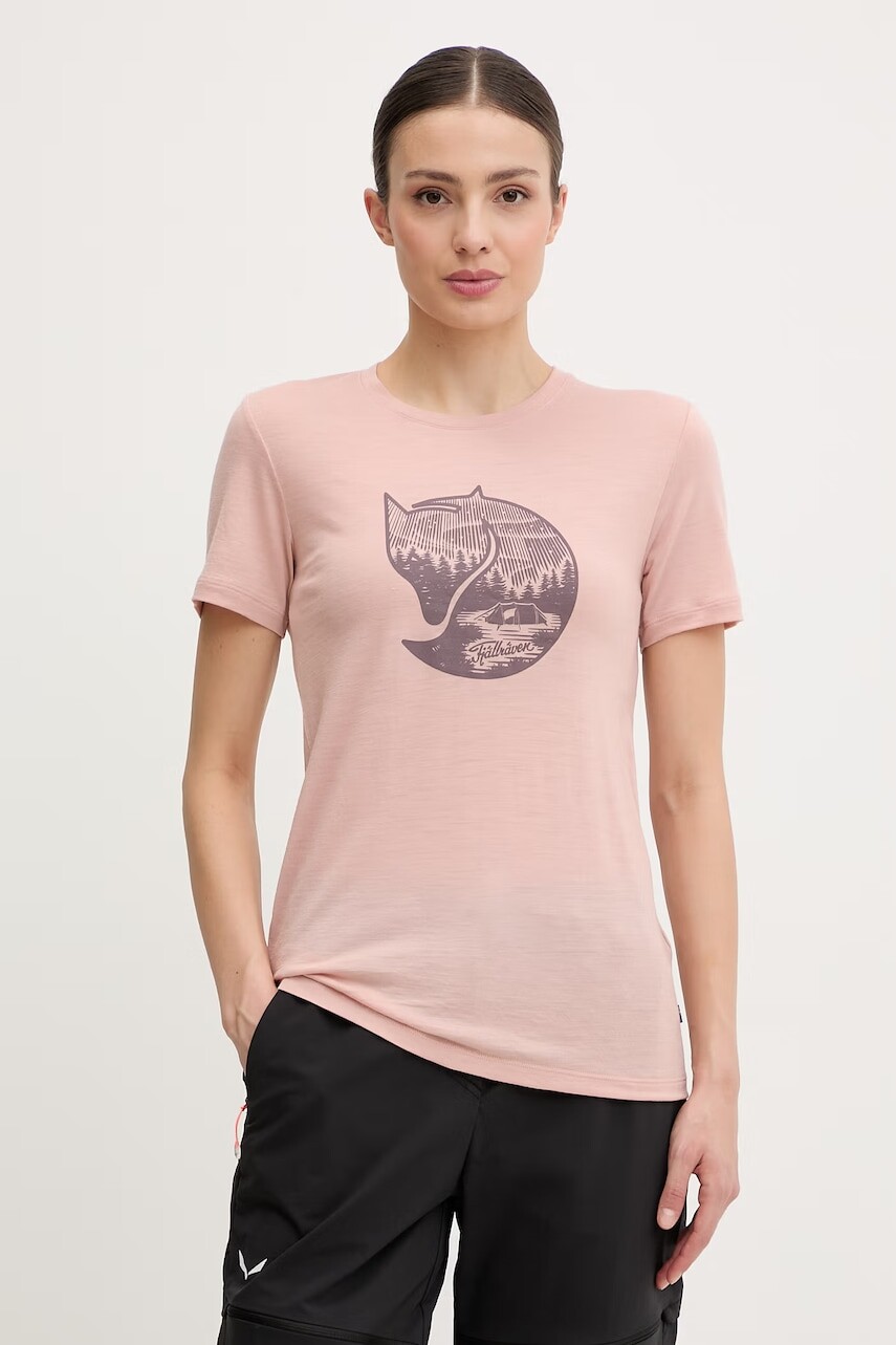 Fjallraven tričko dámske s prímesou vlny Abisko