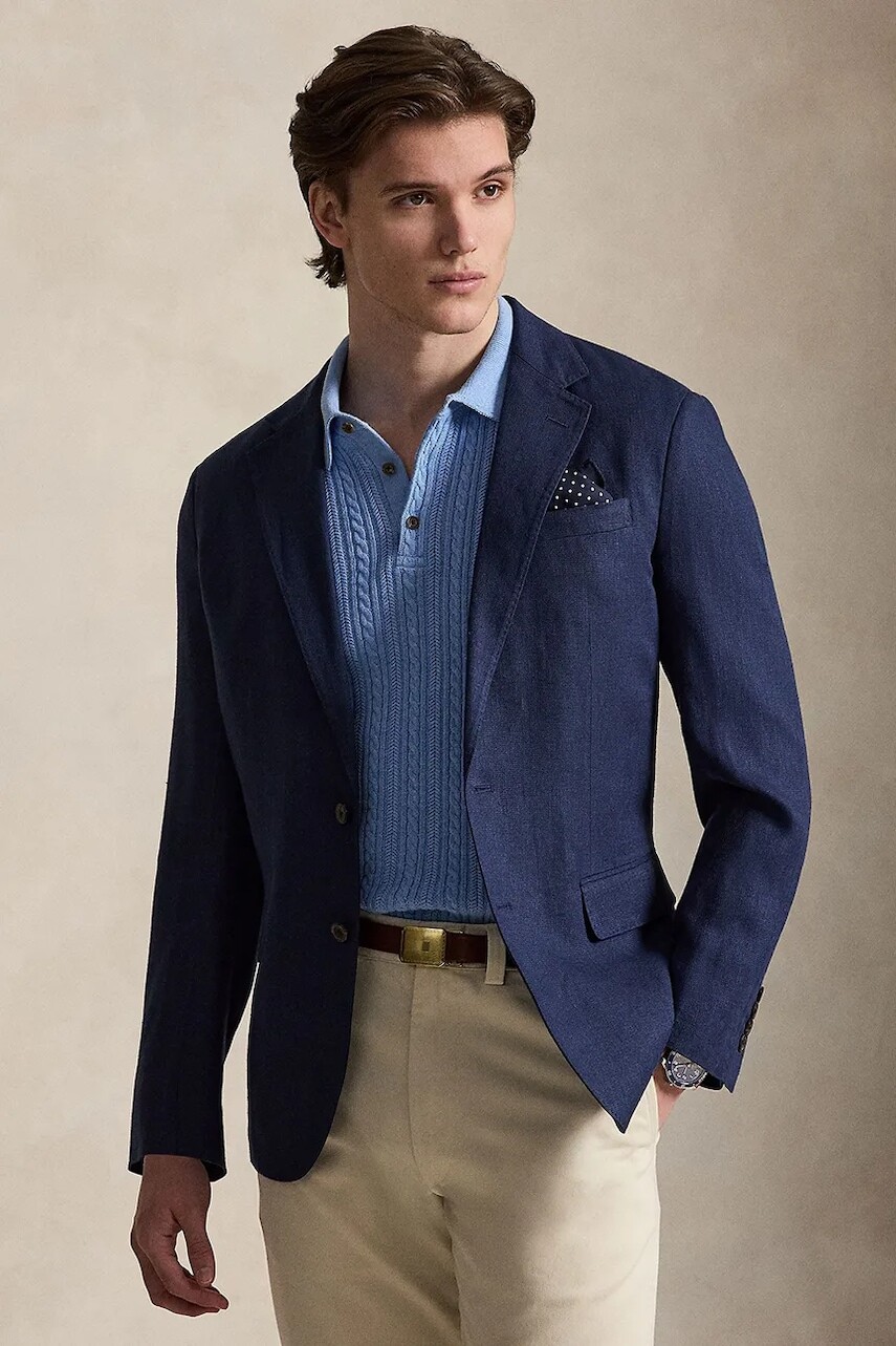 Polo Ralph Lauren sako pánske s ľanom