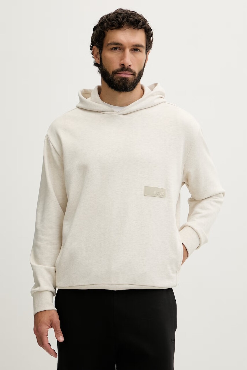 BOSS Green mikina s kapucňou pánska s bavlnou SW_Hoodie