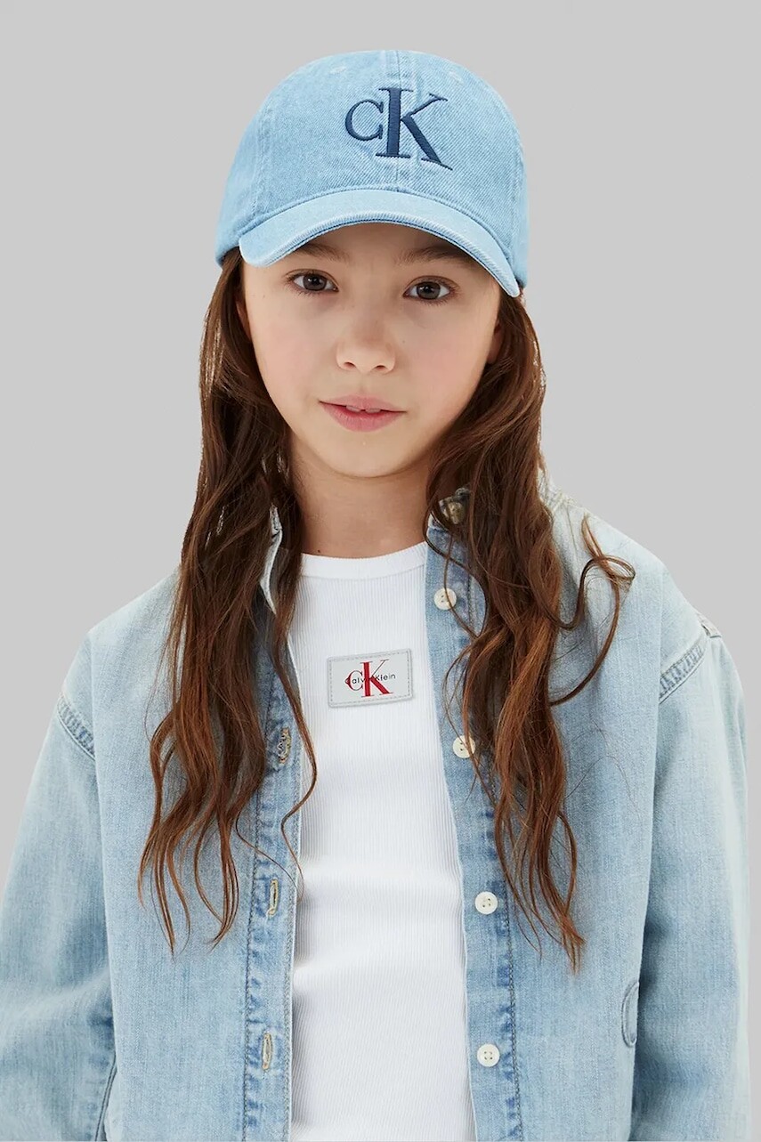 Calvin Klein Jeans čiapka so šiltom detská rifľová