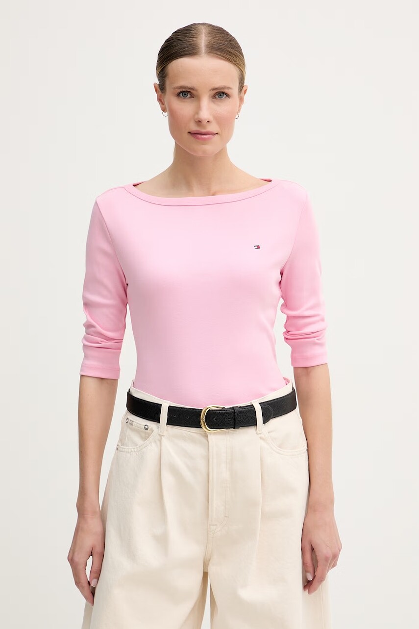 Tommy Hilfiger tričko s dlhým rukávom dámske bavlnené