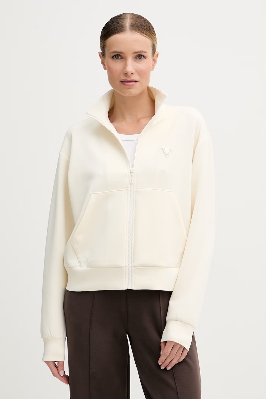 Guess mikina na zips dámska s modalom OLYMPE