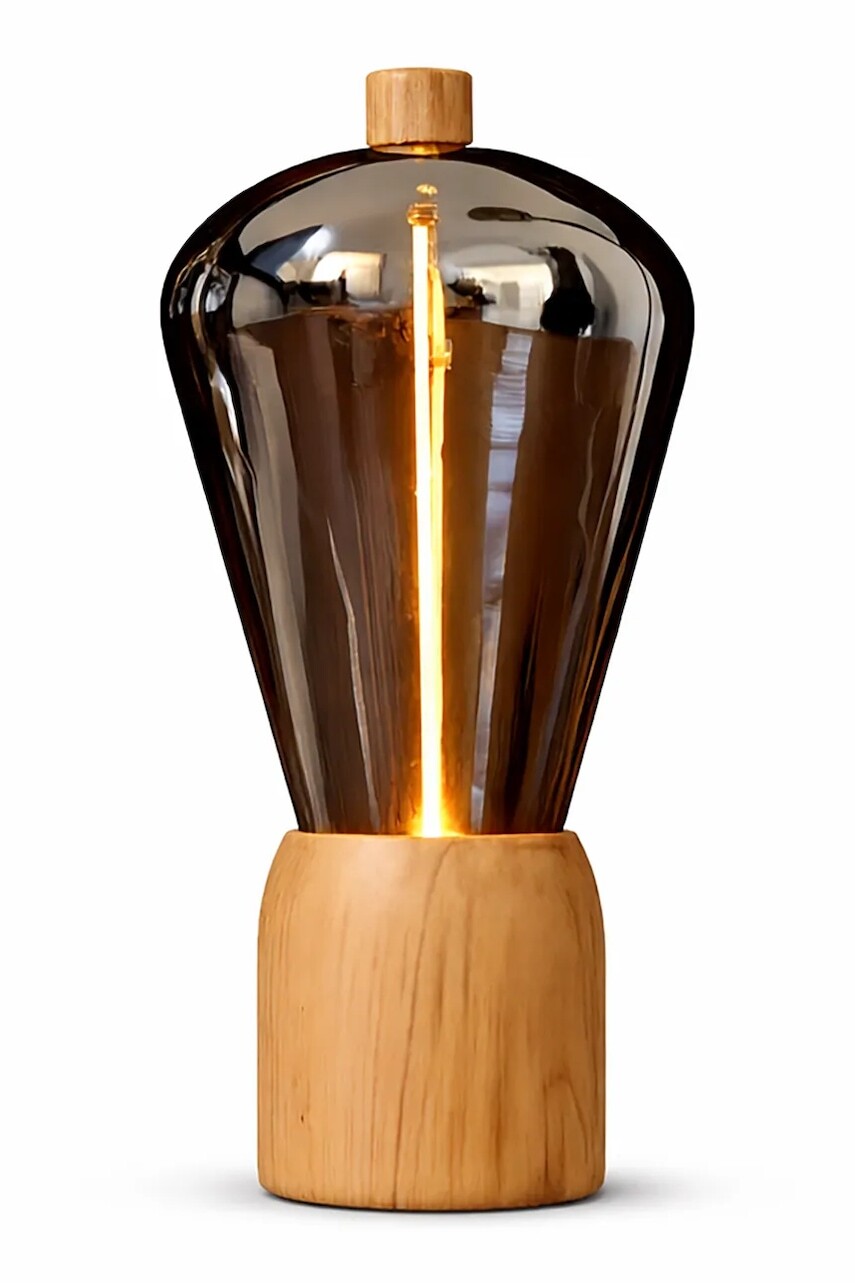 Gingko Design lampa LED zo skla 6,8 x 6,8 x 12,7 cm