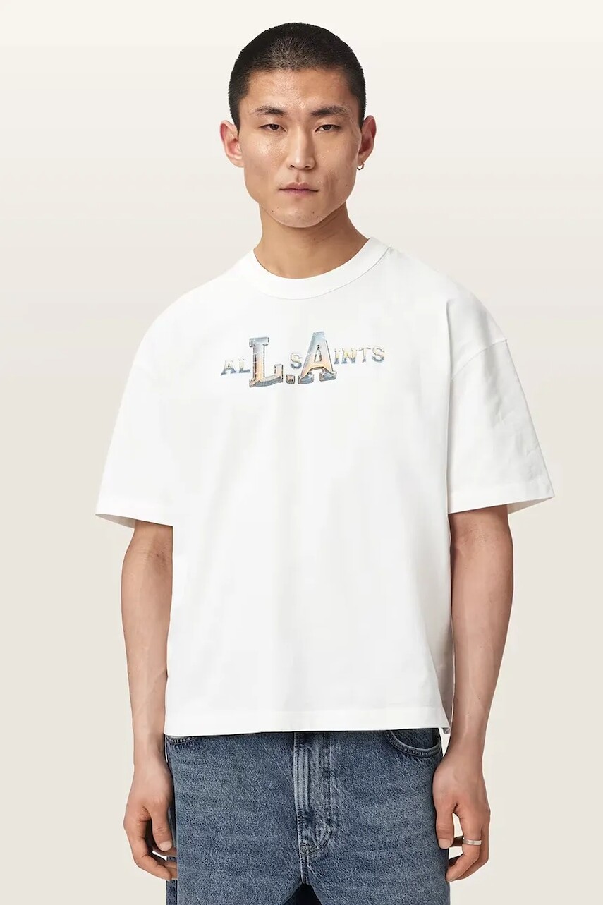 AllSaints tričko pánske bavlnené ANGELINO