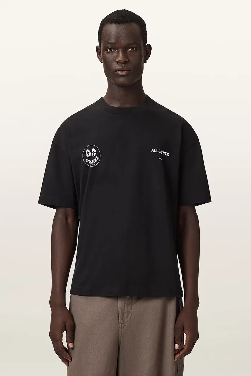 AllSaints tričko pánske bavlnené SPINNER