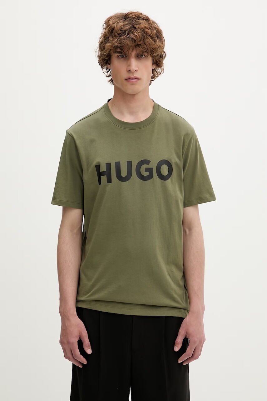 HUGO tričko pánske bavlnené s elastanom Dulivio