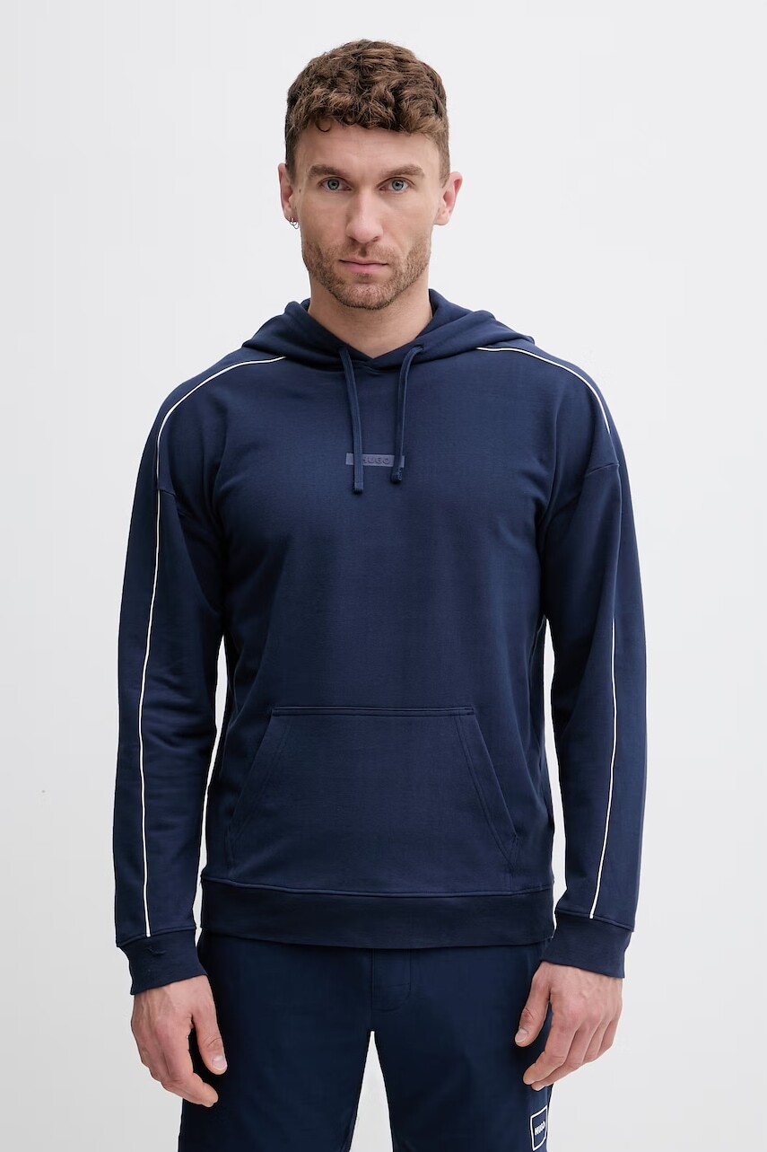 HUGO mikina s kapucňou pánska bavlnená s elastanom PALO HOODIE