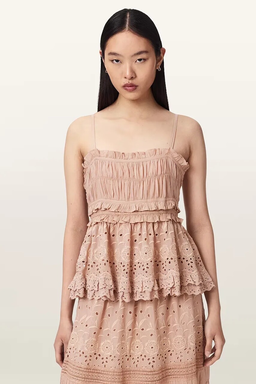 AllSaints top dámsky s viskózou CAMILLE