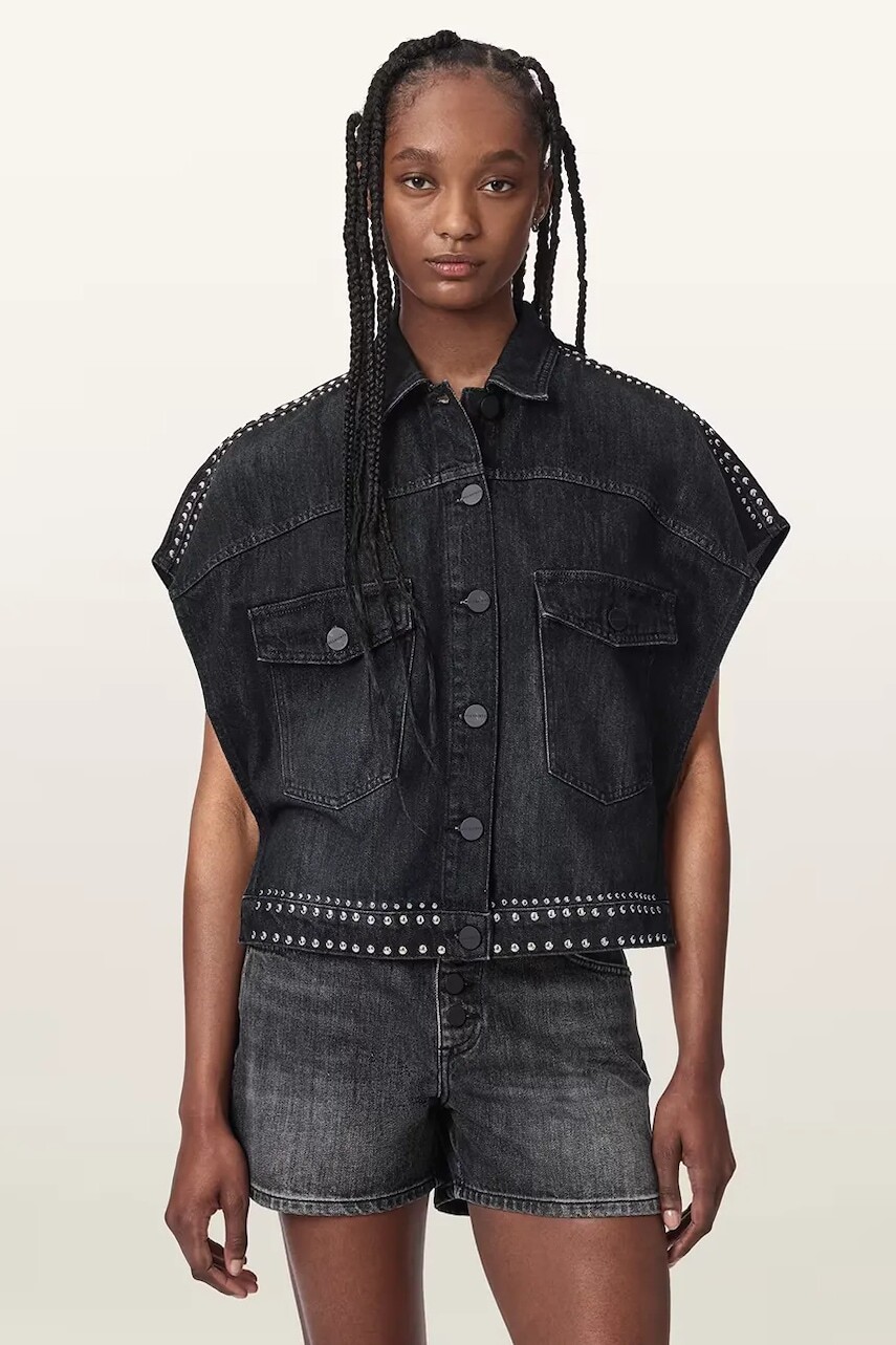 AllSaints košeľa dámska rifľová ALBA