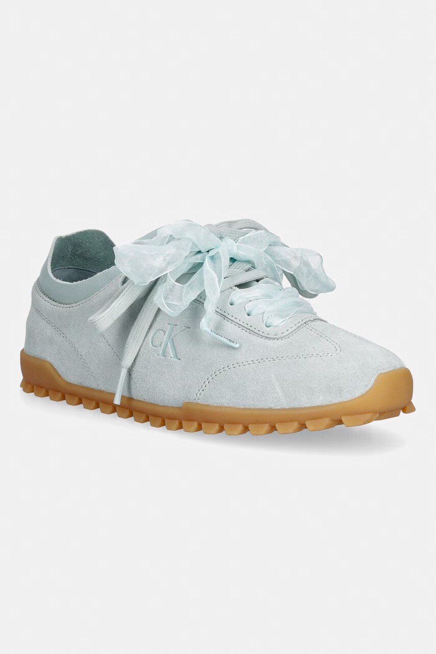 Calvin Klein LOW PROFILE RUN MG SUE DB LACES tenisky dámske kožené