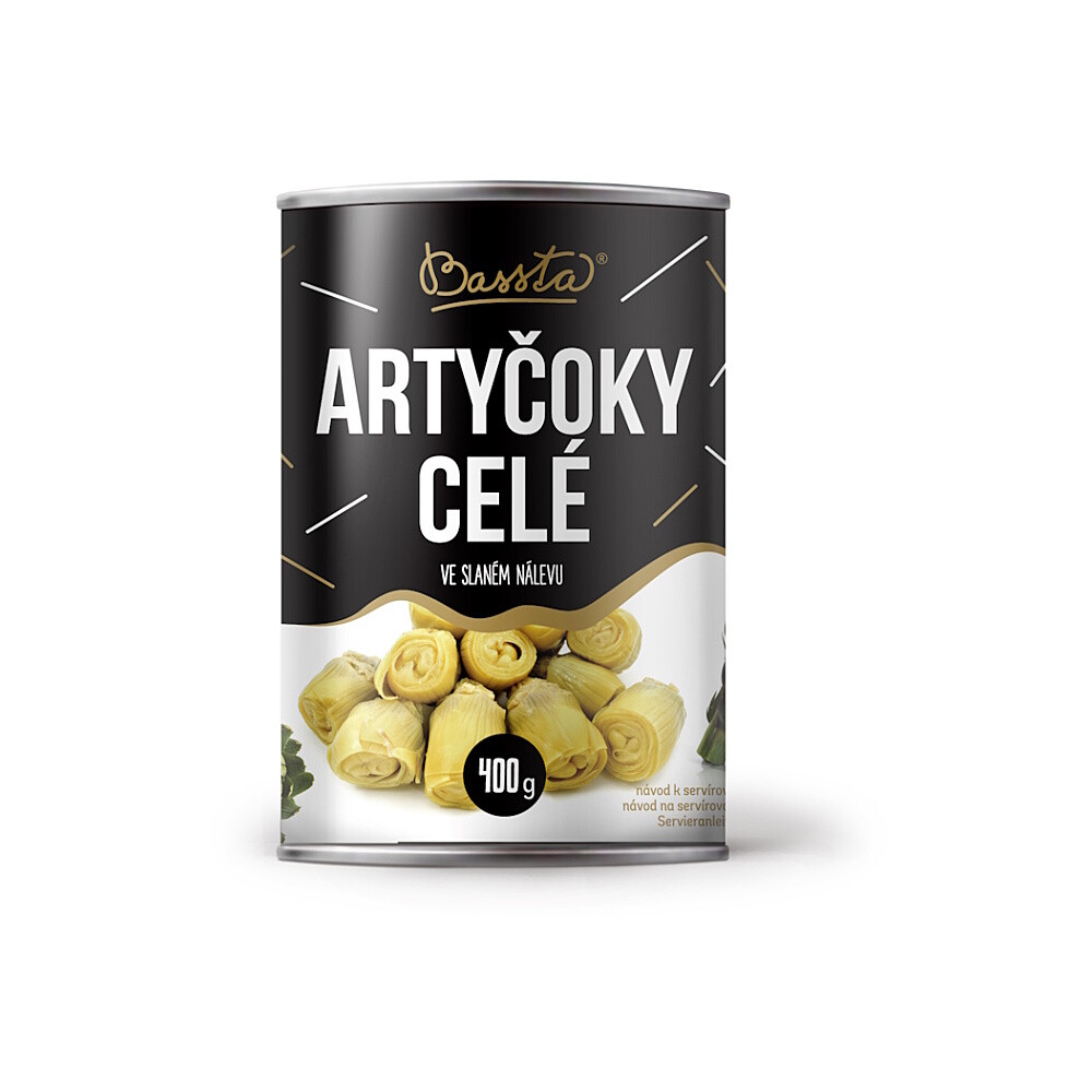 BASSTA Artičoky celé v slanom náleve 400 g