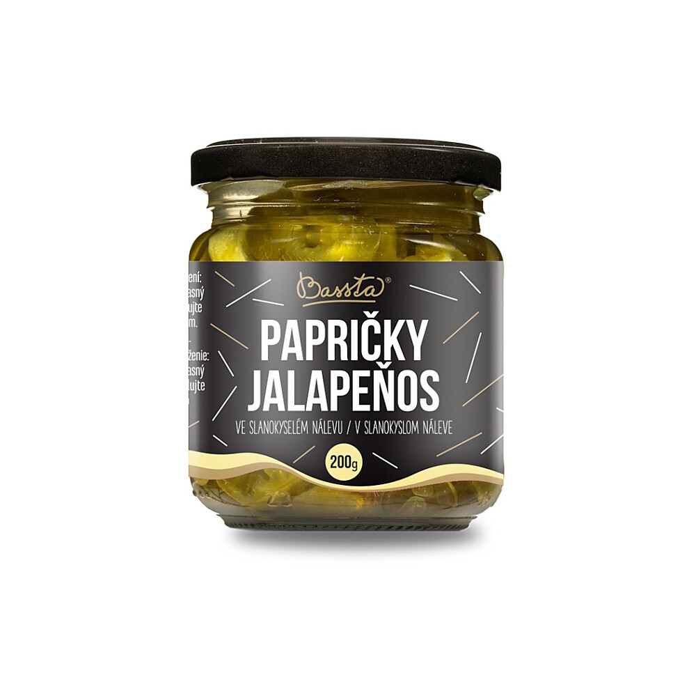 BASSTA Pálivé papričky jalapenos v slanokyslom náleve 200 g