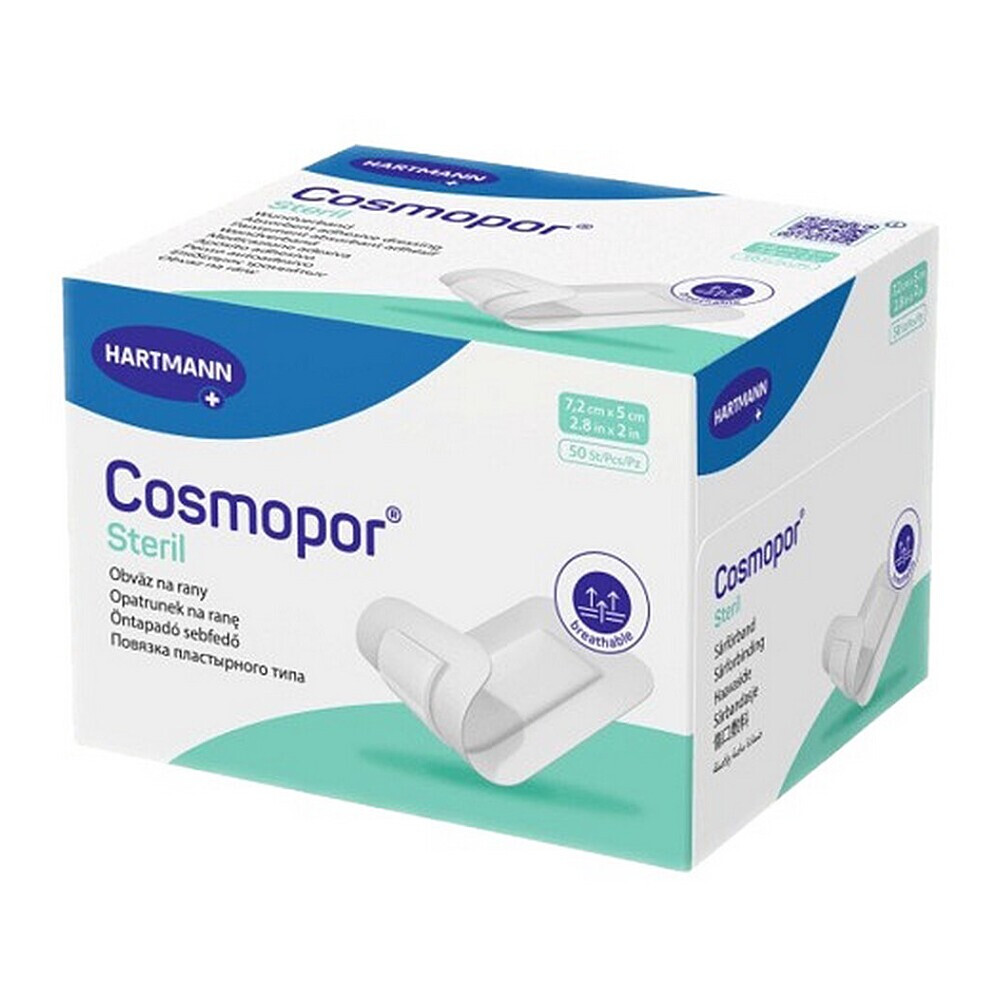 HARTMANN Cosmopor náplasť sterilná 7.2x5cm 50 kusov