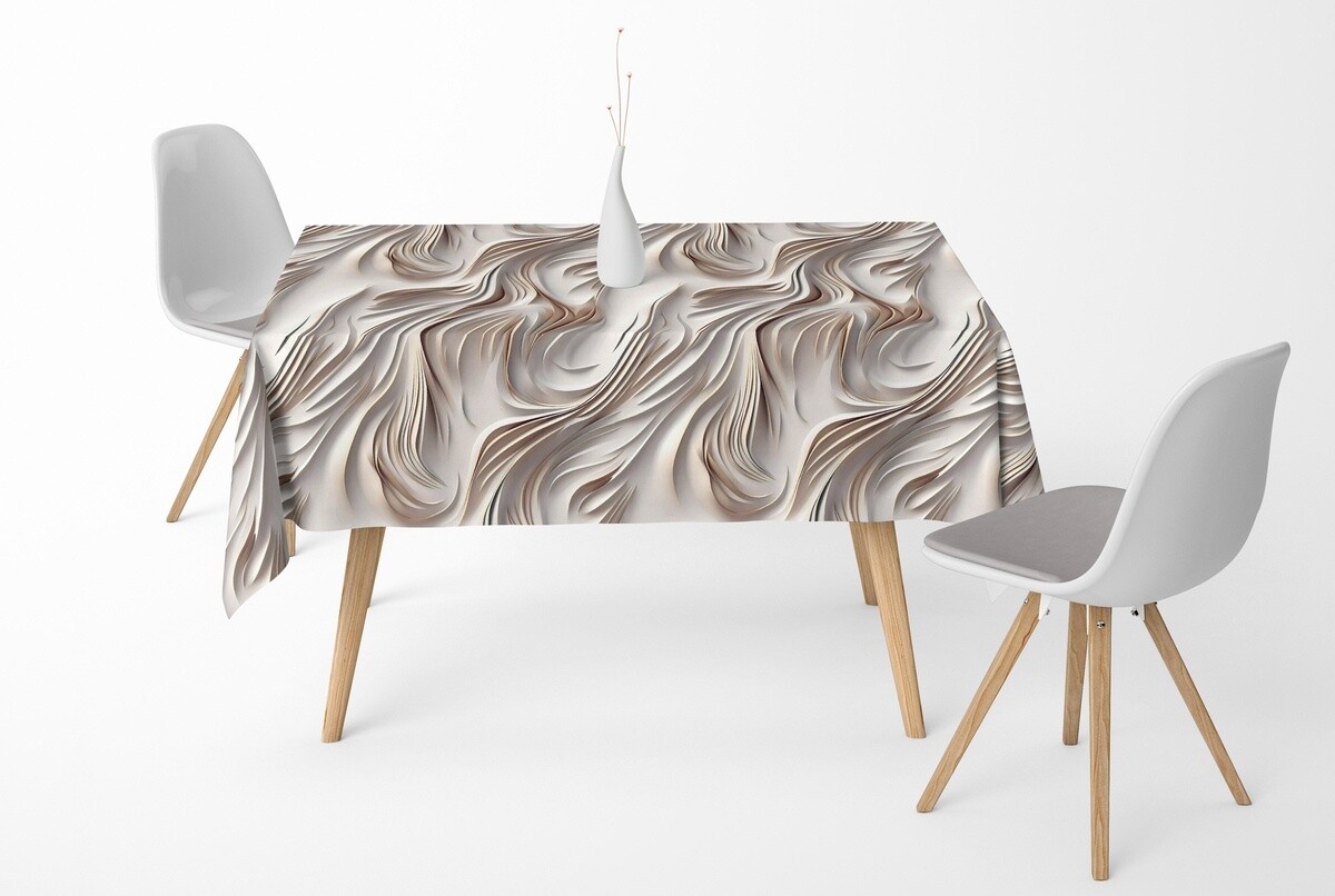 Obrus s nešpinivou úpravou, Vlny 120 x 140cm obdĺžnik