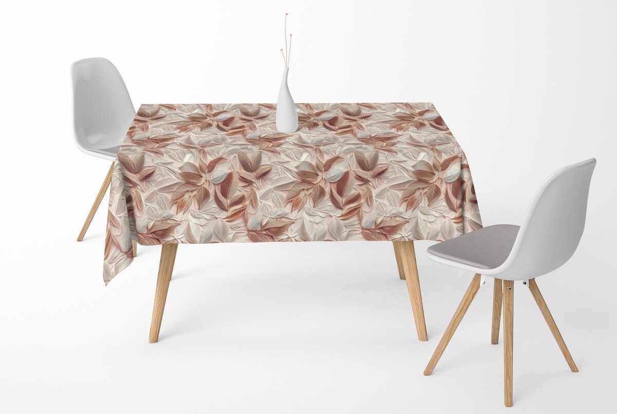 Obrus s nešpinivou úpravou, Listy 120 x 140cm obdĺžnik