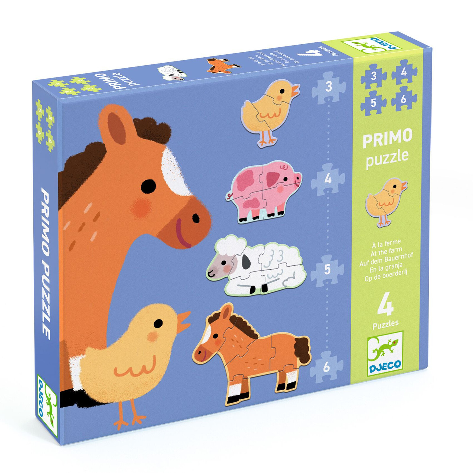 Prvé puzzle – na farme – 3, 4, 5, 6 ks
