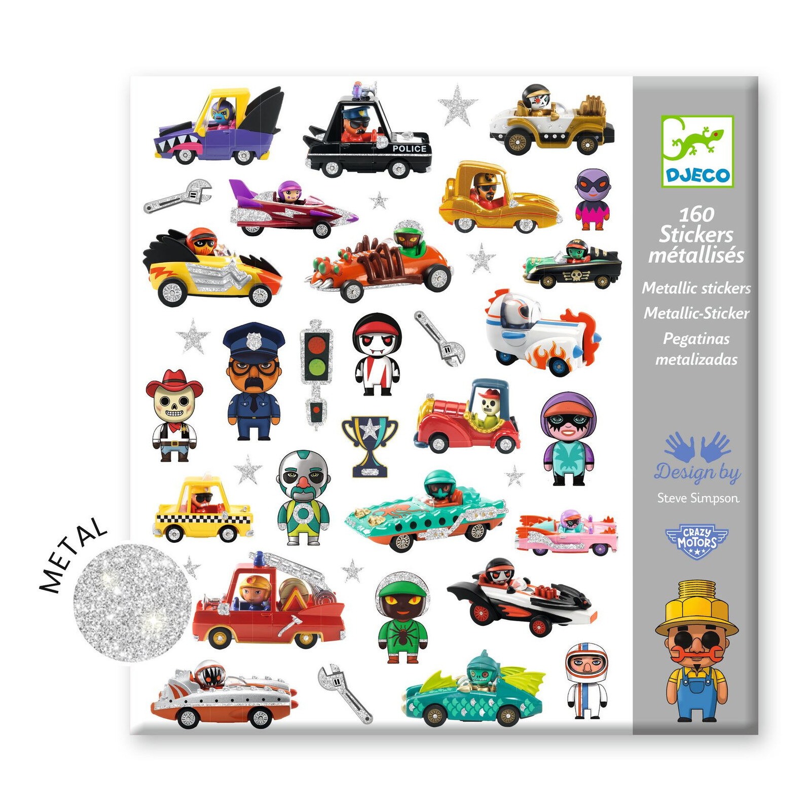 Metalické samolepky – svet Crazy Motors