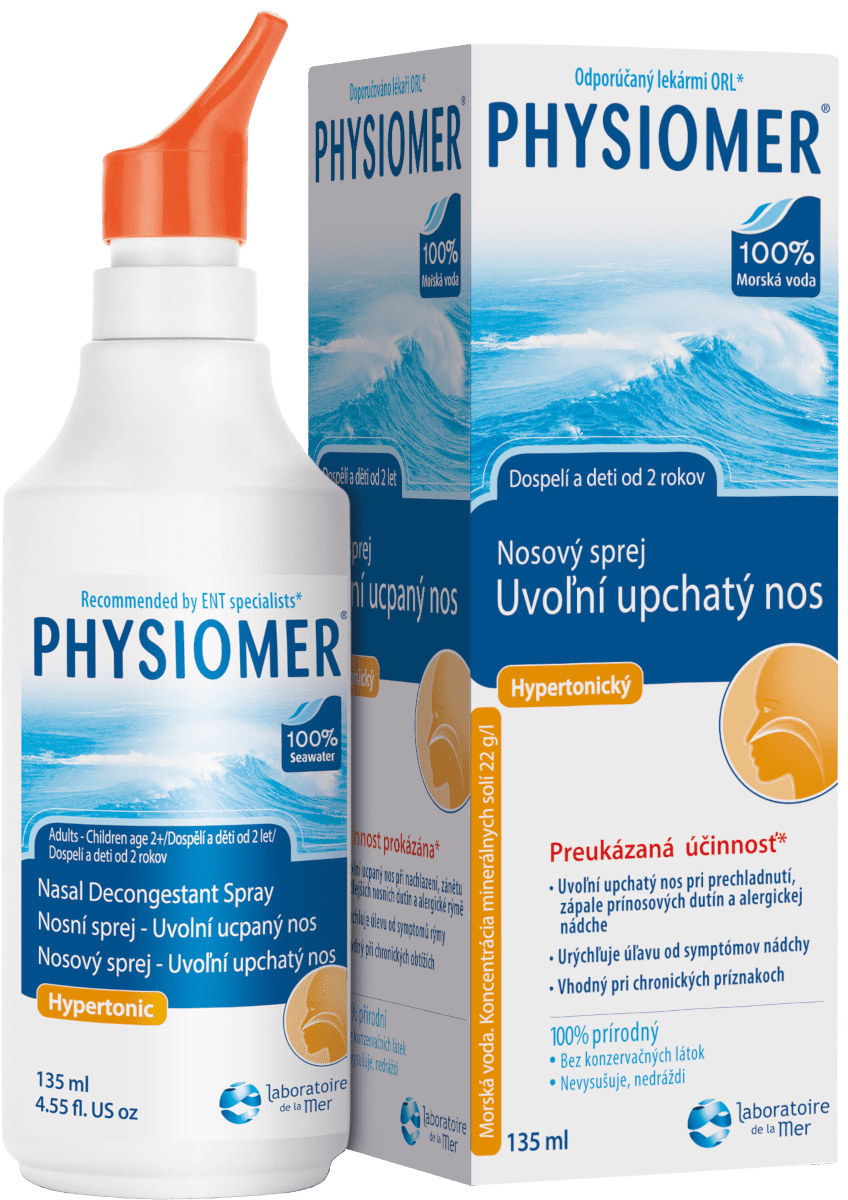 PHYSIOMER nosový sprej Hypertonický s obsahom morskej vody 135 ml