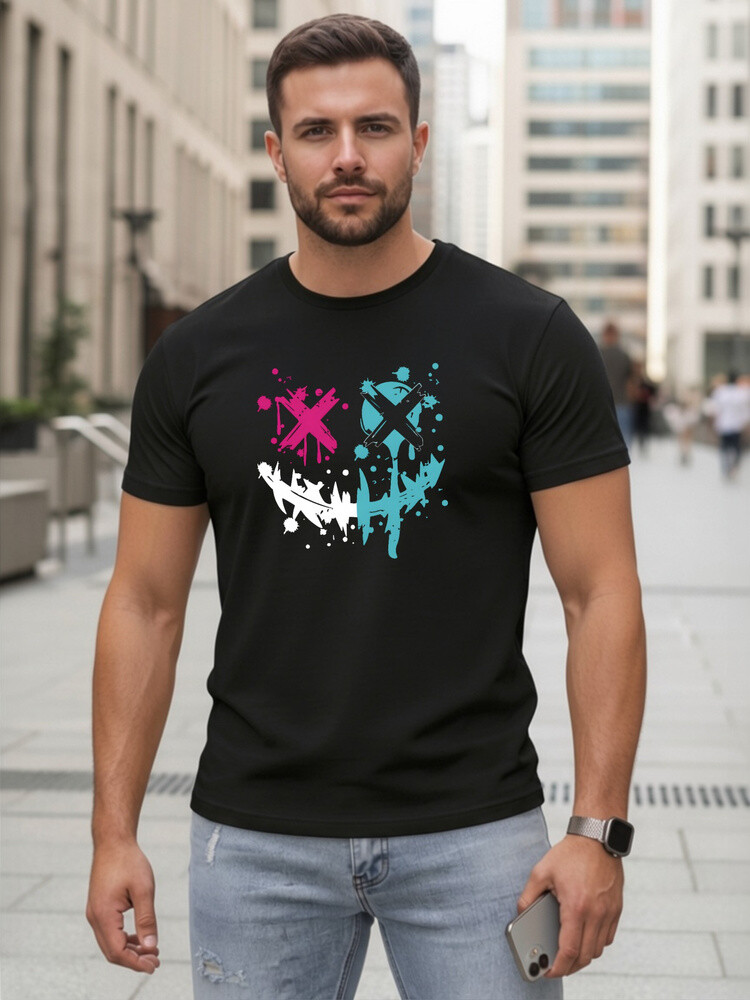 Bawełniany t-shirt męski streetwear czarny Dstreet NX5100R