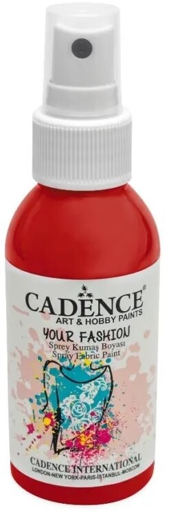 Cadence Farba na textil v spreji 100 ml, červená