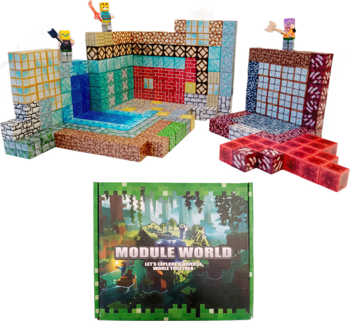 Toybit Magnetická stavebnice Minecraft Special blocks 303 ks