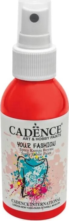 Cadence Farba na textil v spreji 100 ml, jahodová červená