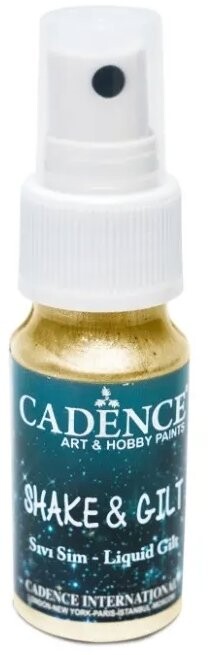 Cadence Metalická třpytivá barva na textil ve spreji 25 ml, zlatá