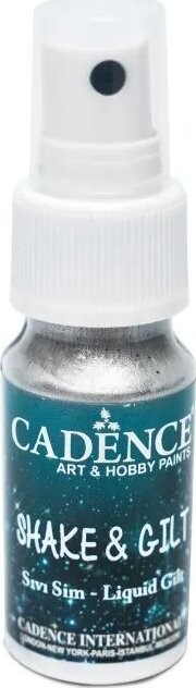 Cadence Metalická třpytivá barva na textil ve spreji 25 ml, stříbrná