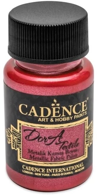Cadence Metalická farba na textil 50 ml, červená